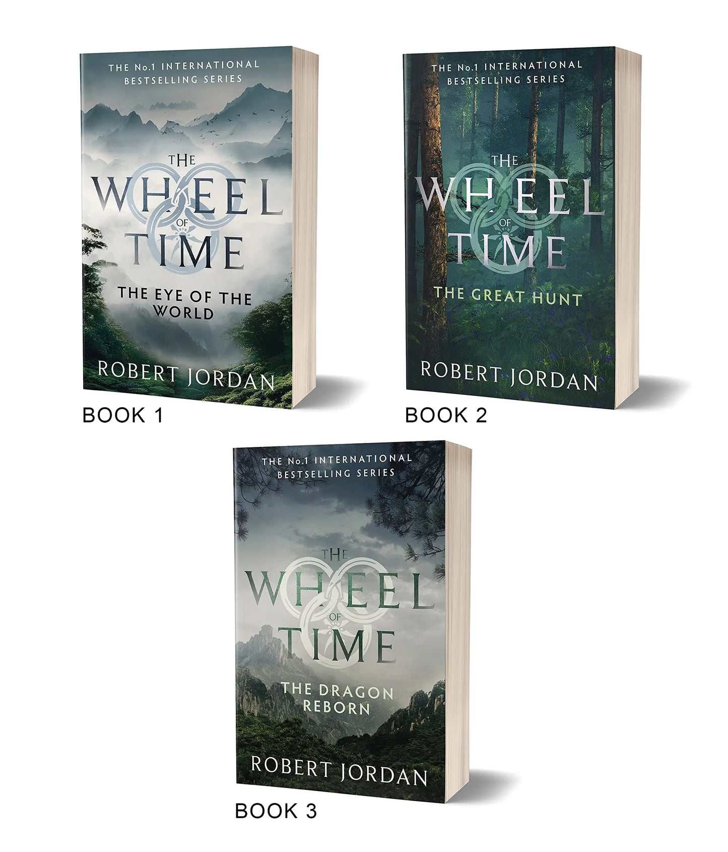 THE WHEEL OF TIME BOX SET - BOOKS 1-3 THEY EYE OF THE WORLD, THE GREAT HUNT, THE DRAGON REBORN
