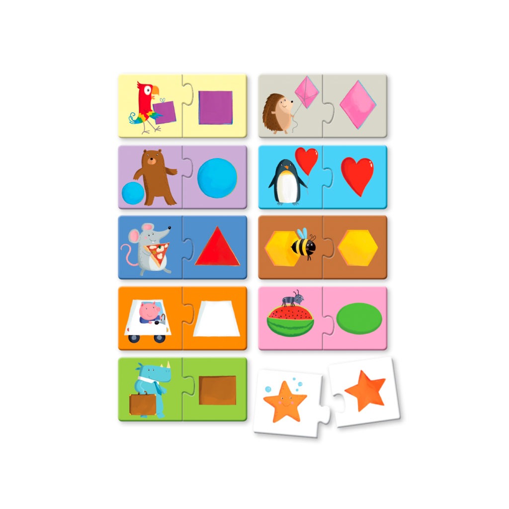 Puzzle 2 – Les formes – Livre de 10 pages + 10 puzzles 2 ans