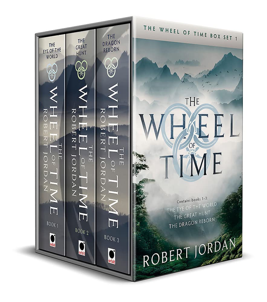 THE WHEEL OF TIME BOX SET - BOOKS 1-3 THEY EYE OF THE WORLD, THE GREAT HUNT, THE DRAGON REBORN