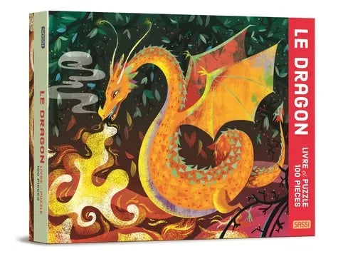 Le dragon : livre et puzzle de 100 pièces