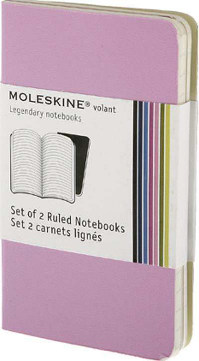 Carnet Volant ligné - Très petit format - Couverture souple rose MOLESKINE