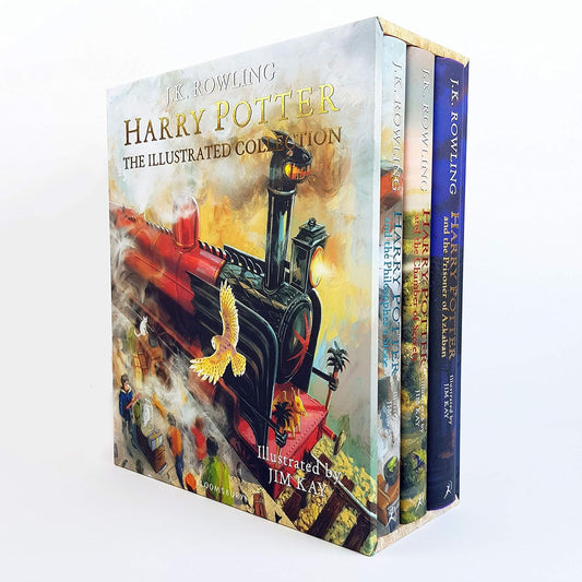 HARRY POTTER - THE ILLUSTRATED COLLECTION, THREE MAGICAL CLASSICS : - PHILOSOPHER''S STONE/CHAMBER OF SECRETS/PRISONER OF AZKABAN IN BOX
